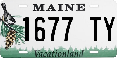 ME license plate 1677TY