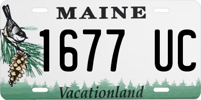 ME license plate 1677UC