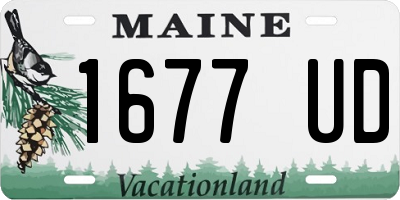 ME license plate 1677UD