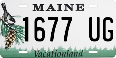 ME license plate 1677UG