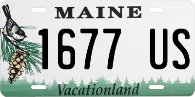 ME license plate 1677US