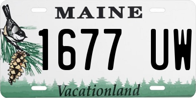 ME license plate 1677UW