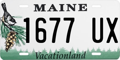 ME license plate 1677UX