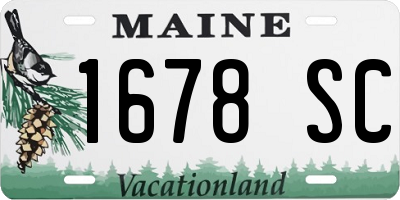 ME license plate 1678SC