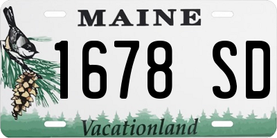 ME license plate 1678SD
