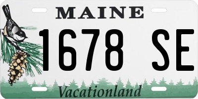 ME license plate 1678SE