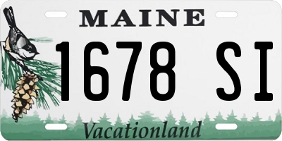 ME license plate 1678SI
