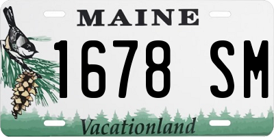 ME license plate 1678SM
