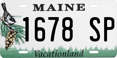 ME license plate 1678SP
