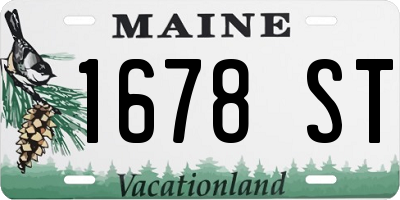 ME license plate 1678ST