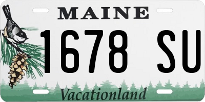 ME license plate 1678SU