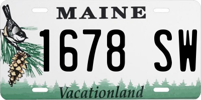 ME license plate 1678SW