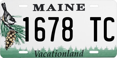 ME license plate 1678TC