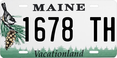 ME license plate 1678TH