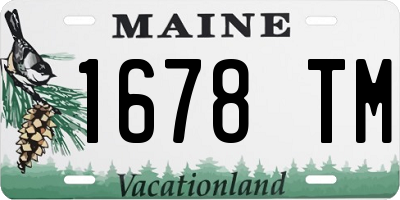 ME license plate 1678TM