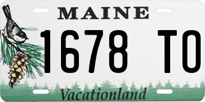 ME license plate 1678TO