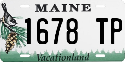 ME license plate 1678TP