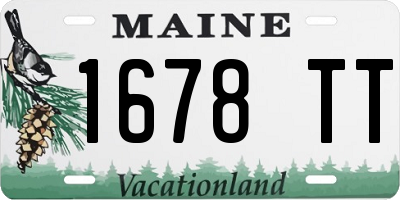 ME license plate 1678TT