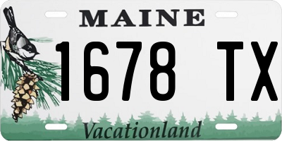 ME license plate 1678TX