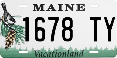 ME license plate 1678TY