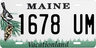 ME license plate 1678UM