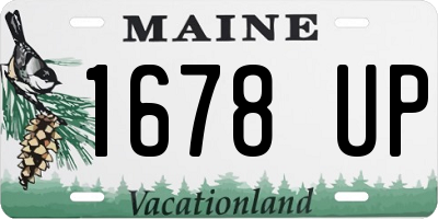ME license plate 1678UP