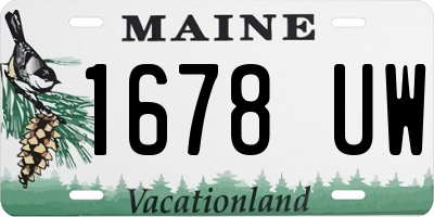 ME license plate 1678UW
