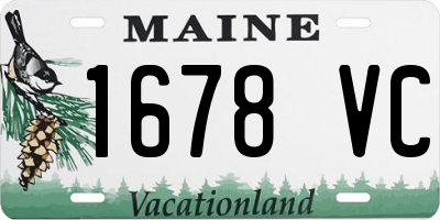ME license plate 1678VC