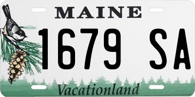 ME license plate 1679SA