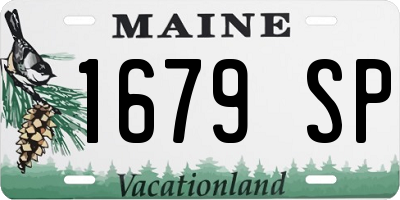 ME license plate 1679SP