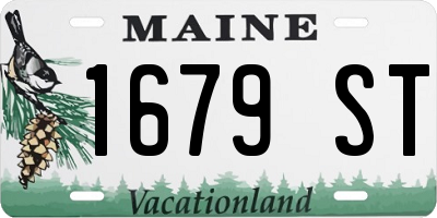 ME license plate 1679ST