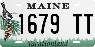 ME license plate 1679TT