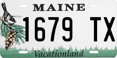 ME license plate 1679TX