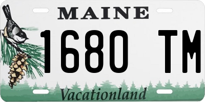 ME license plate 1680TM