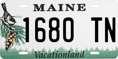 ME license plate 1680TN