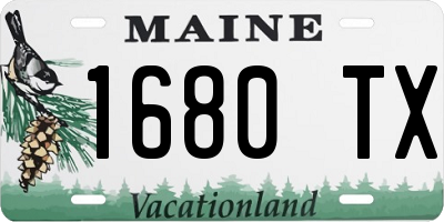 ME license plate 1680TX