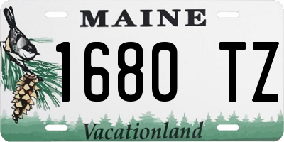 ME license plate 1680TZ