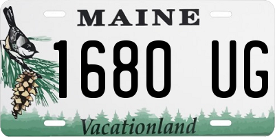 ME license plate 1680UG