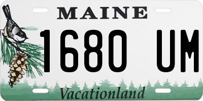 ME license plate 1680UM