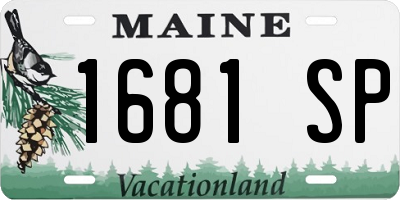 ME license plate 1681SP