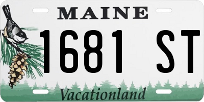 ME license plate 1681ST