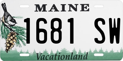 ME license plate 1681SW