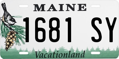 ME license plate 1681SY