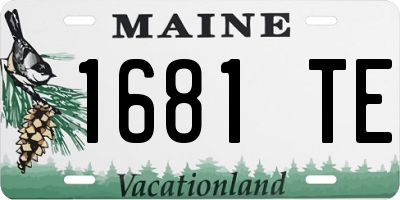 ME license plate 1681TE