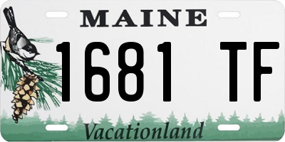 ME license plate 1681TF