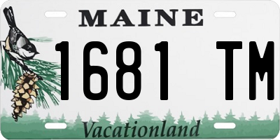 ME license plate 1681TM