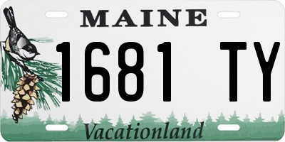 ME license plate 1681TY