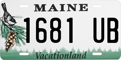 ME license plate 1681UB