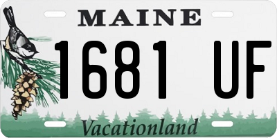 ME license plate 1681UF