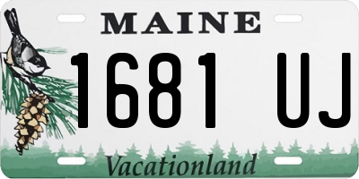 ME license plate 1681UJ